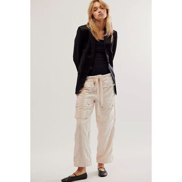 Free People Skip A Beat Utility Pants Size M - Picture 2 of 9
